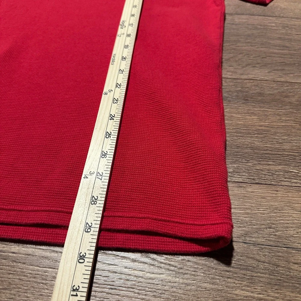 Polo Ralph Lauren Red Waffle Knit Thermal‎ T-Shirt Mens Large
